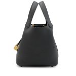 Hermès Black Clemence Picotin Lock 18 Gold Hardware - Image 3